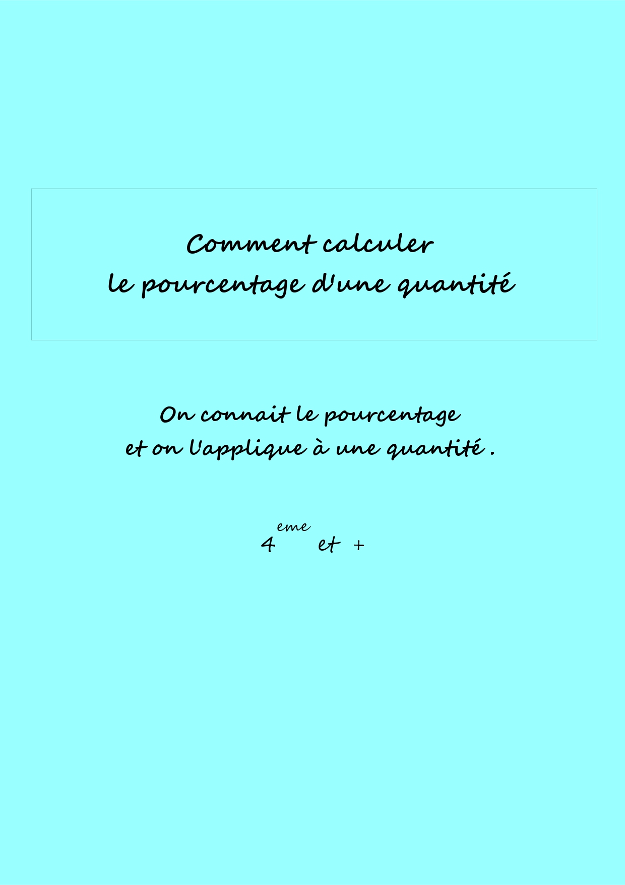 comment calculer pourcentage d une quantite_page de garde – Bienvenue ...
